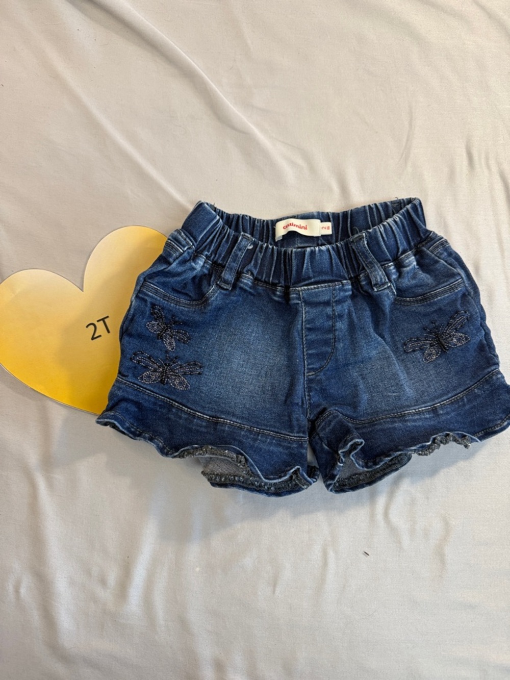 Catimini - Elastic Waist denim Shorts